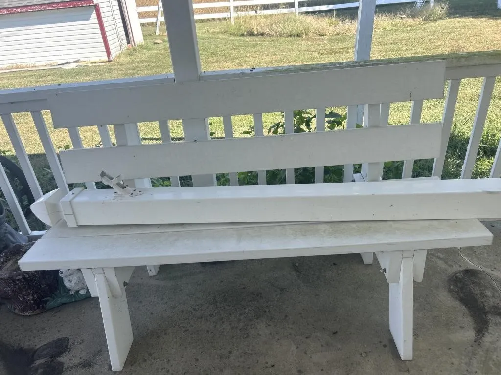 Plastic bench and post