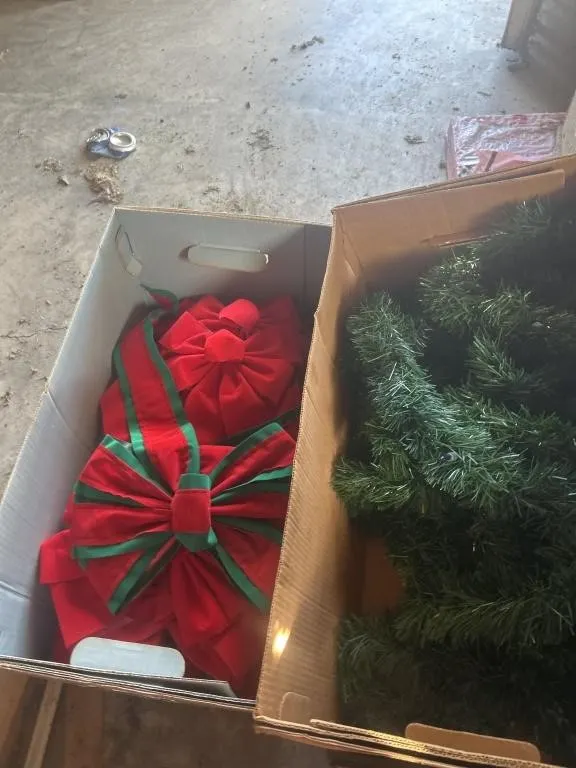 Christmas Garland and bows