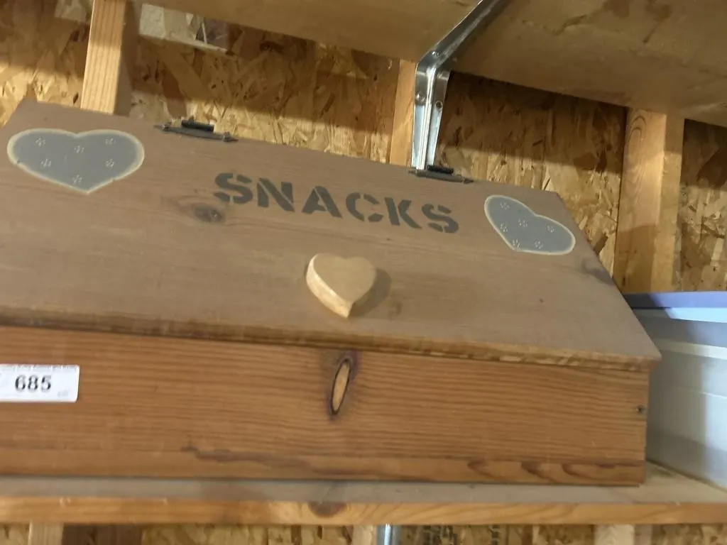 Wooden snack box