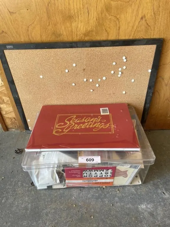 Small corkboard season greeting boxes,