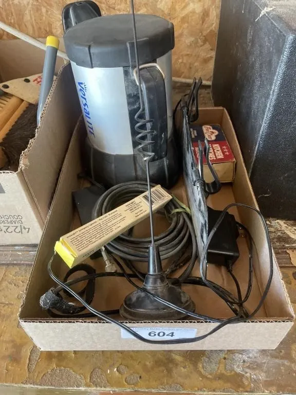 Spot Light, cords matches, visor shield, antenna