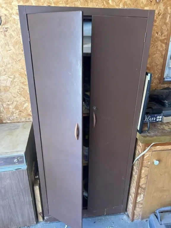 Metal cabinet content is not included