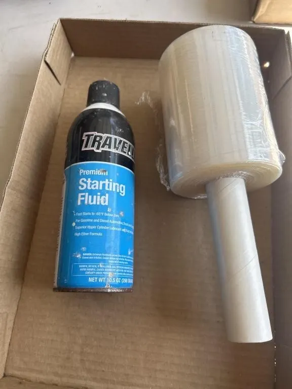 Starting fluid plastic wrap