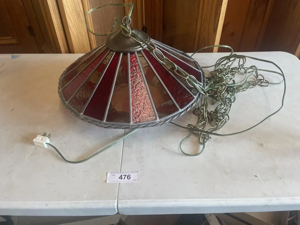 Stained glass hanging light