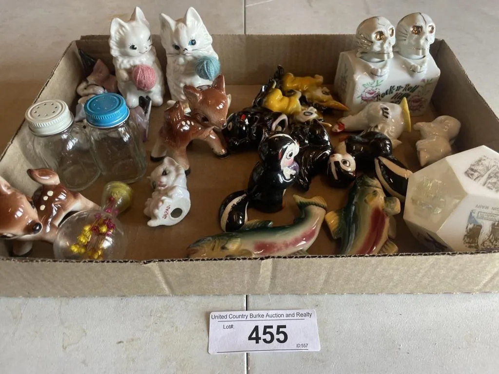 Salt and pepper shakers and figurines
