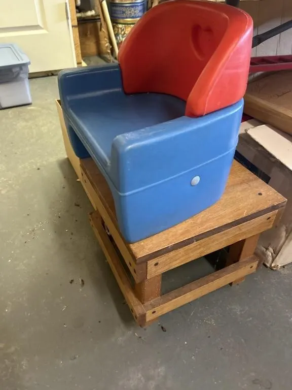 Wooden footstool and booster seats