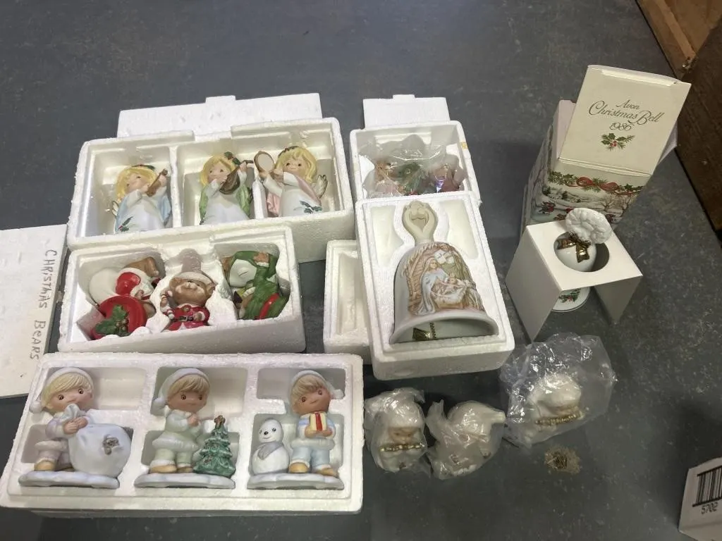 Christmas figurines and bells