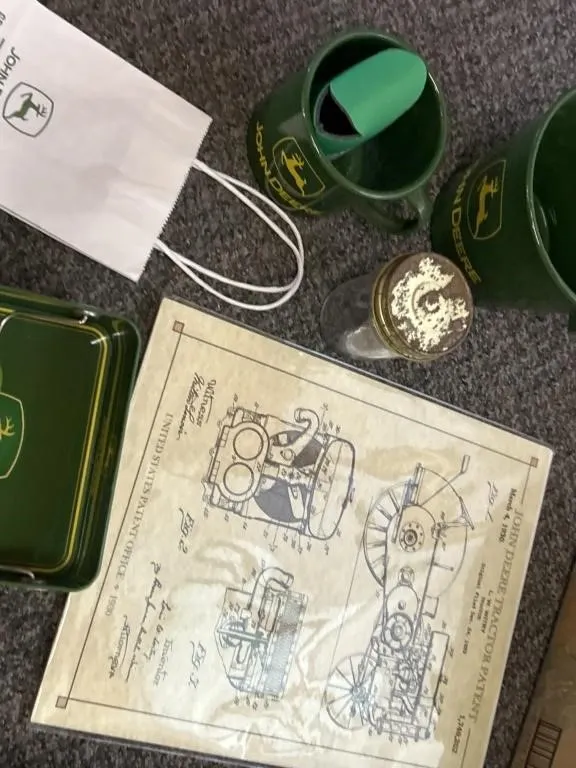 John Deere bucket coffee cup bag, paper holder,