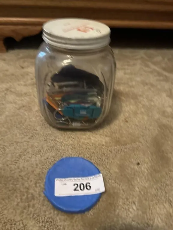 Jar with key chains