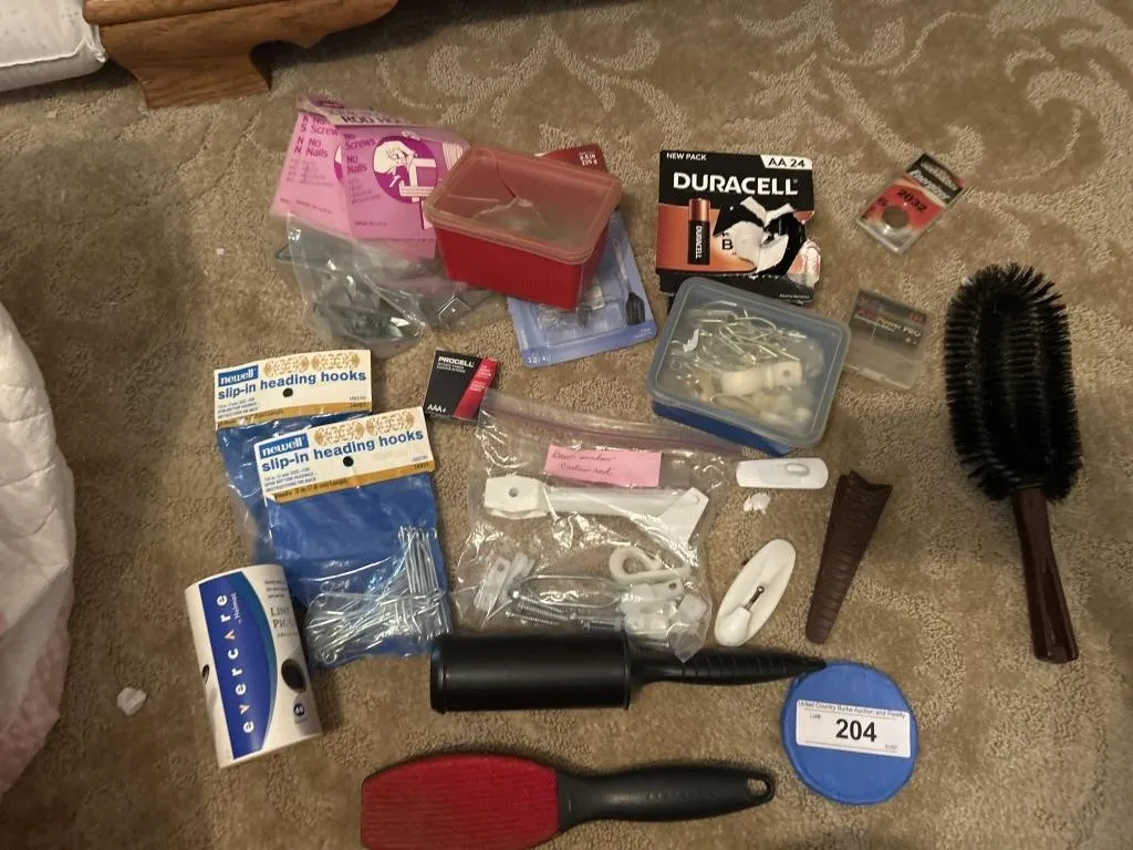 Batteries, clips, curtain rod holder roller