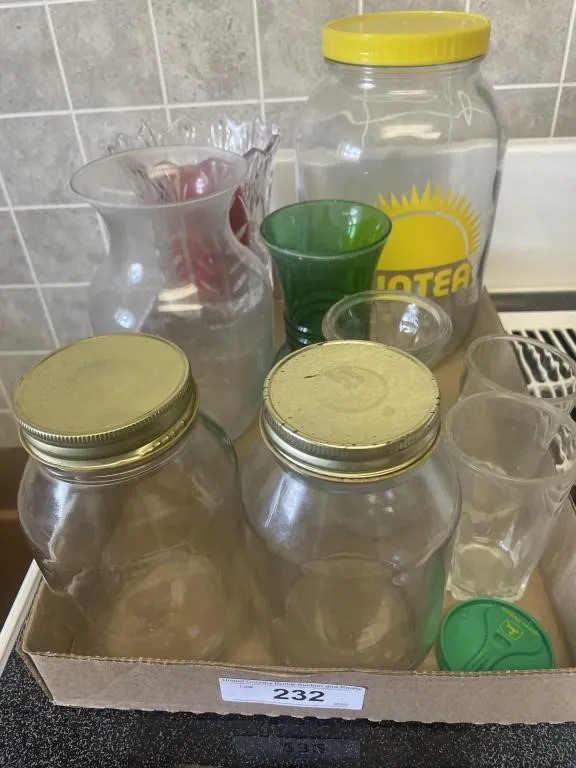Sun tea jar, Vases, jars, glasses