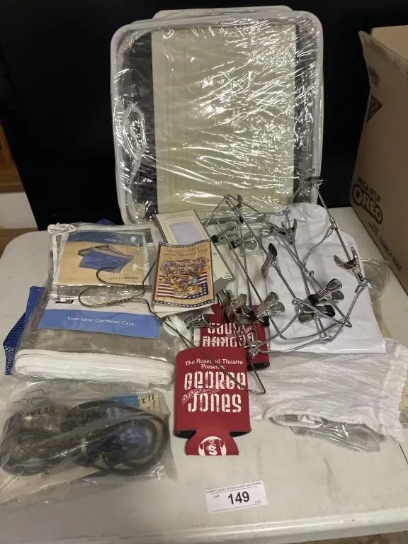 Clothes bags, hangers, misc. items