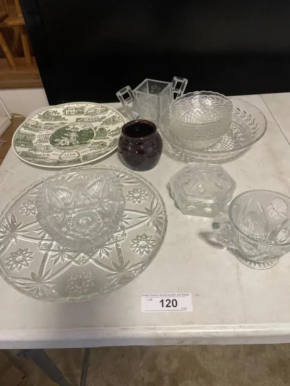 Clear glassware, 125th Saint Marie plate, small
