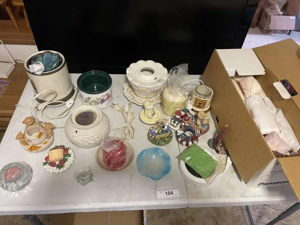 Candle warmers, candle resin toppers, assorted