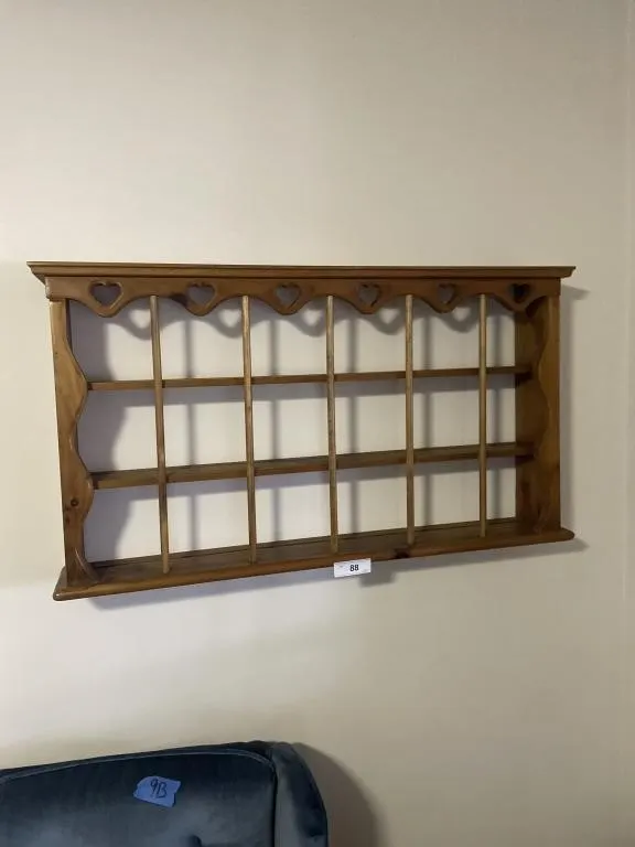 Wooden knickknack shelf