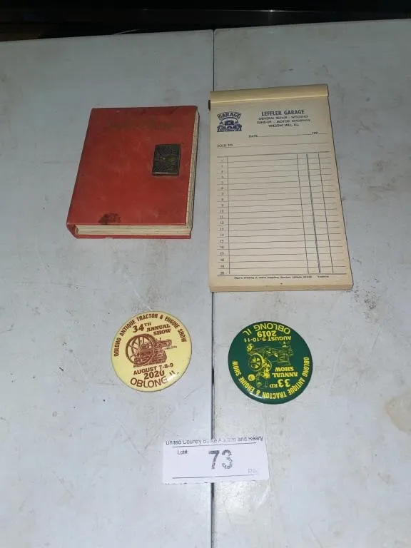 Five-year diary, Leffler�s garage notepad, Oblang
