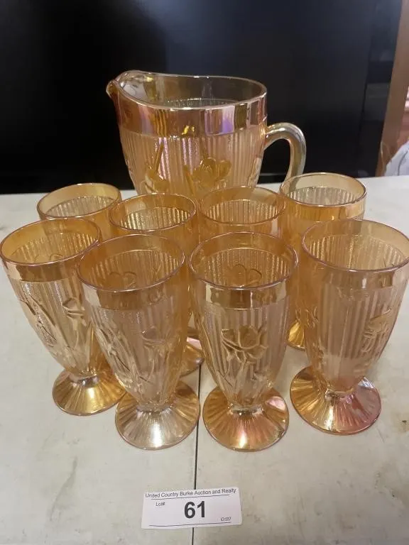 Jeanetta Iris glasses and pitcher
