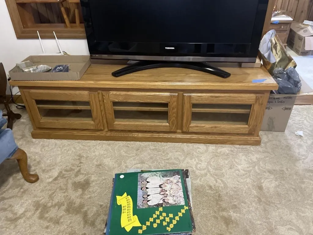 Wooden entertainment center