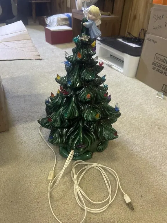 Ceramic lighted Christmas tree