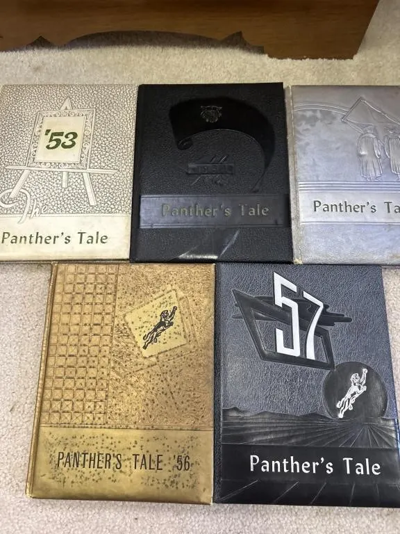 1953-1957 panther tails yearbooks