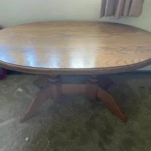 Wooden oval coffee table