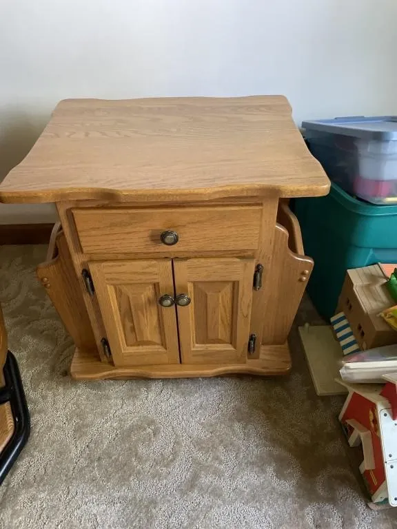 Wooden magazine rack /end table