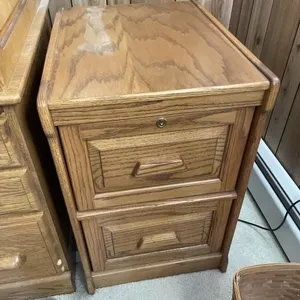 Wooden filing cabinet