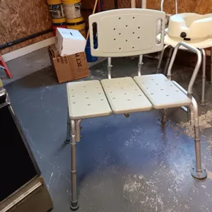 Shower Chair, adjustable height & walker