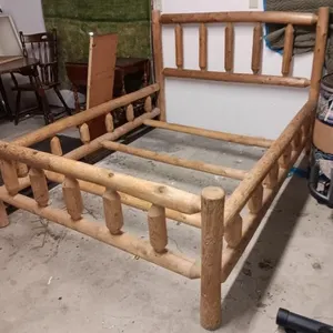 Lodge Log Bed Frame.  Approx 63Wx82Lx47T.  47 Is