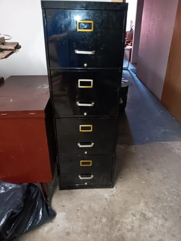 Four Drawer Metal Filling Cabinet. Approx