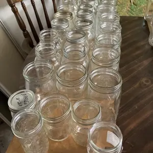 Canning jars 1/2 quart and quart size wide mouth