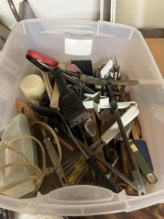 Lot of kitchen utensils