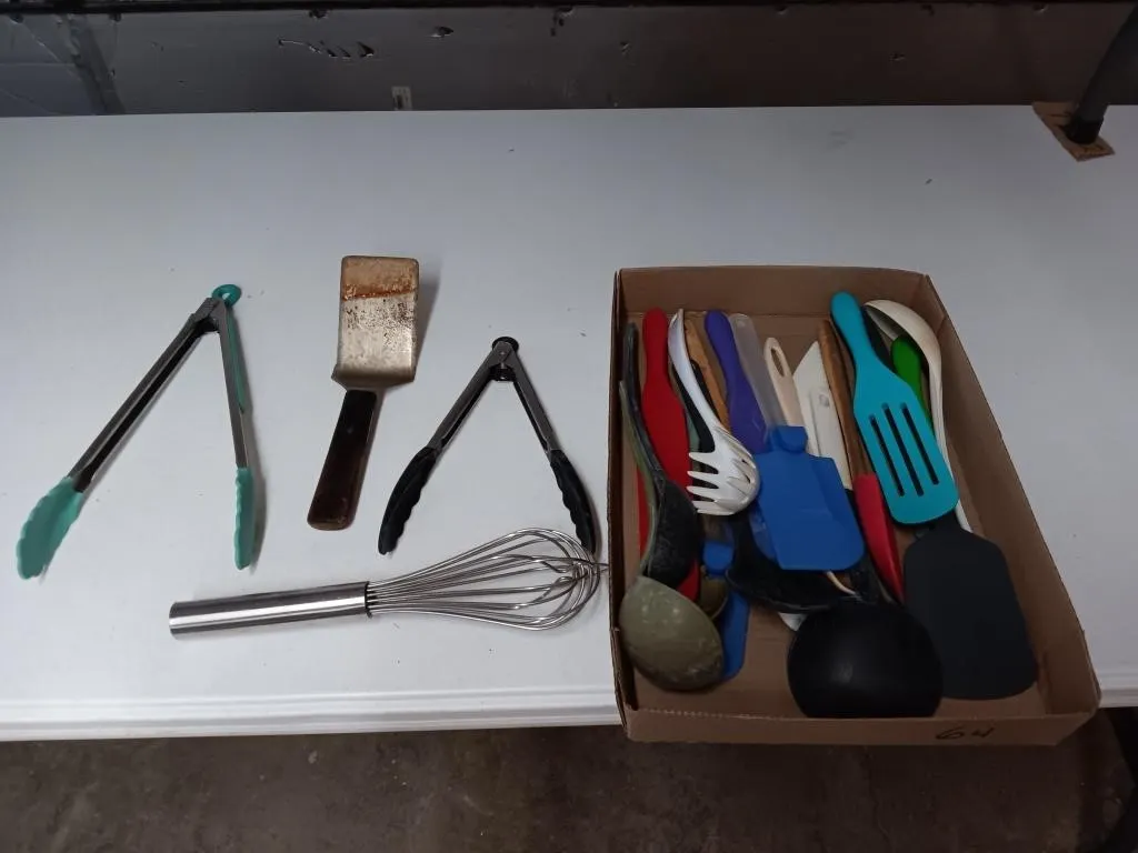 Variety of plastic and metal kitchen