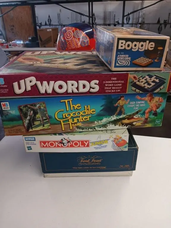 Boards games.
Could be missing pieces