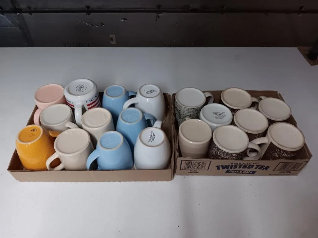 Assortment of coffee cups.
Dolly Parton