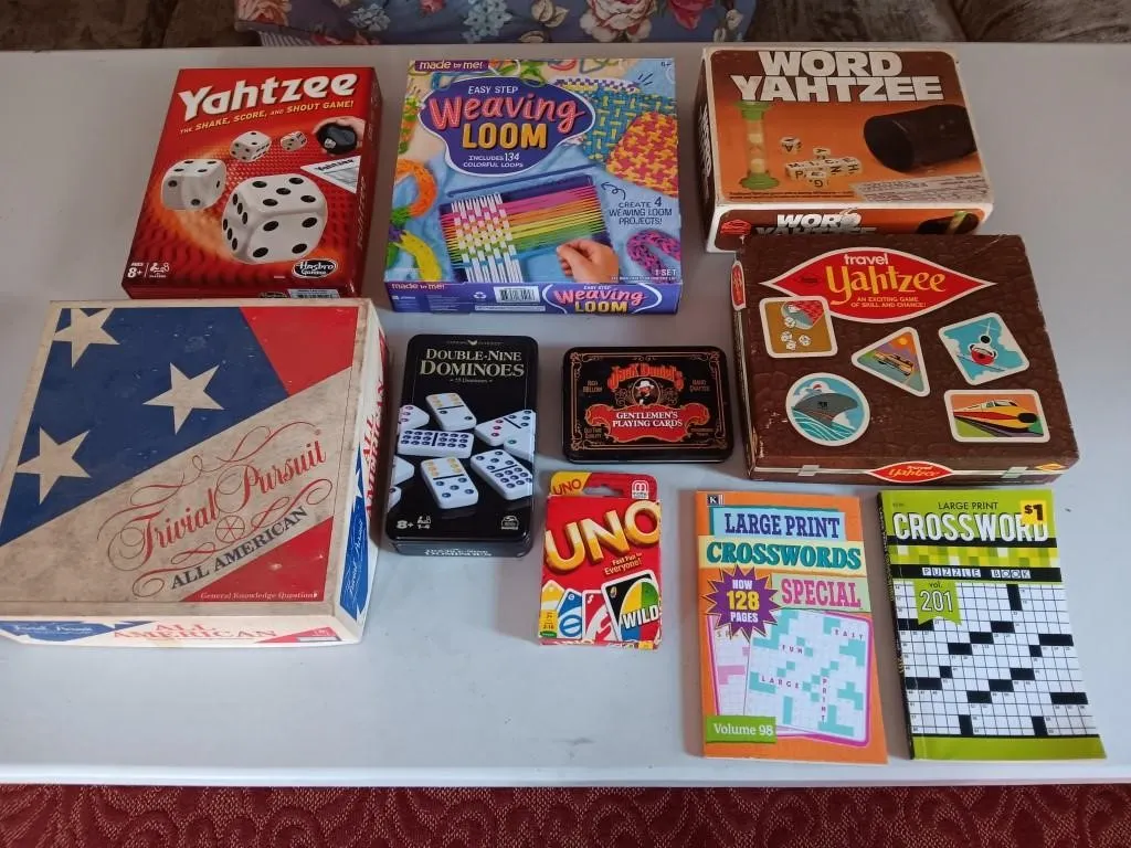 Assortment of games, crafts and word puzzles.