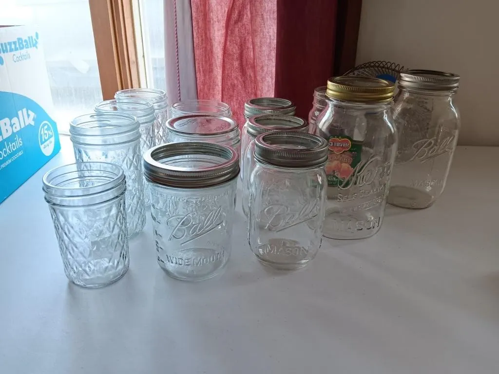 Canning Jars. Ball, Kerr, and no name brands.