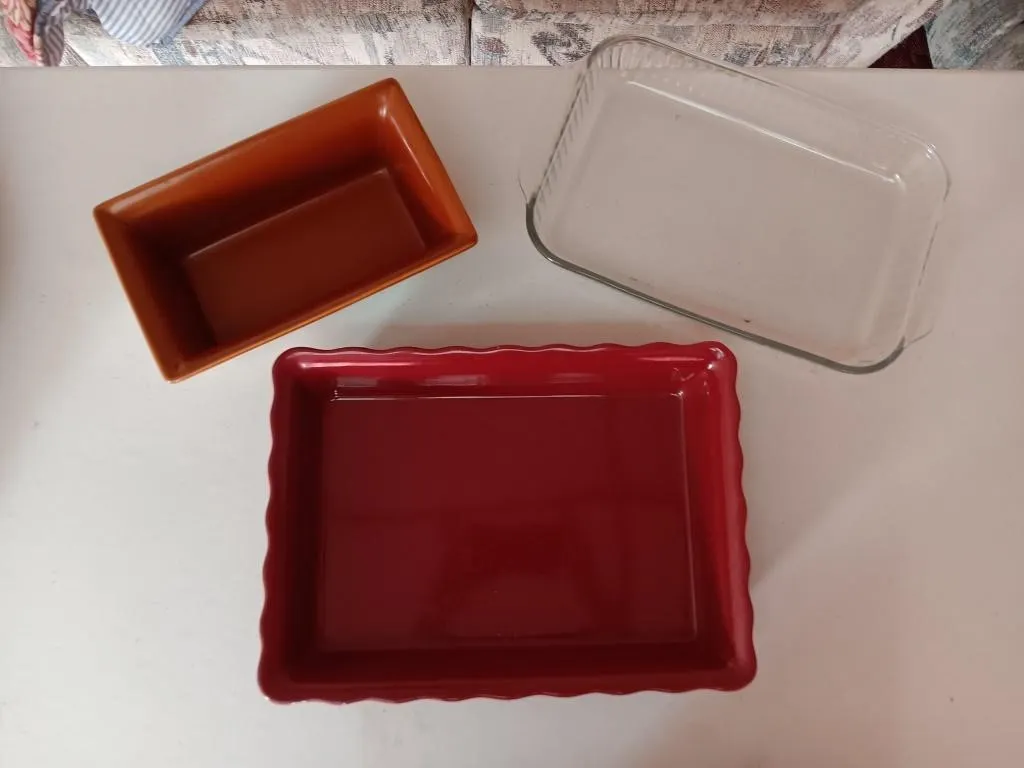 Paula Dean stoneware baking dish 9x13 & 9x5 loaf