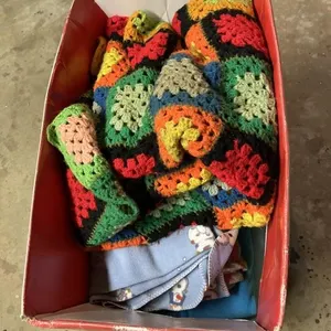 Assortment of throws, crocheted blankets