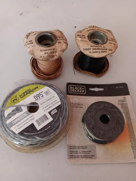 Spools of line.