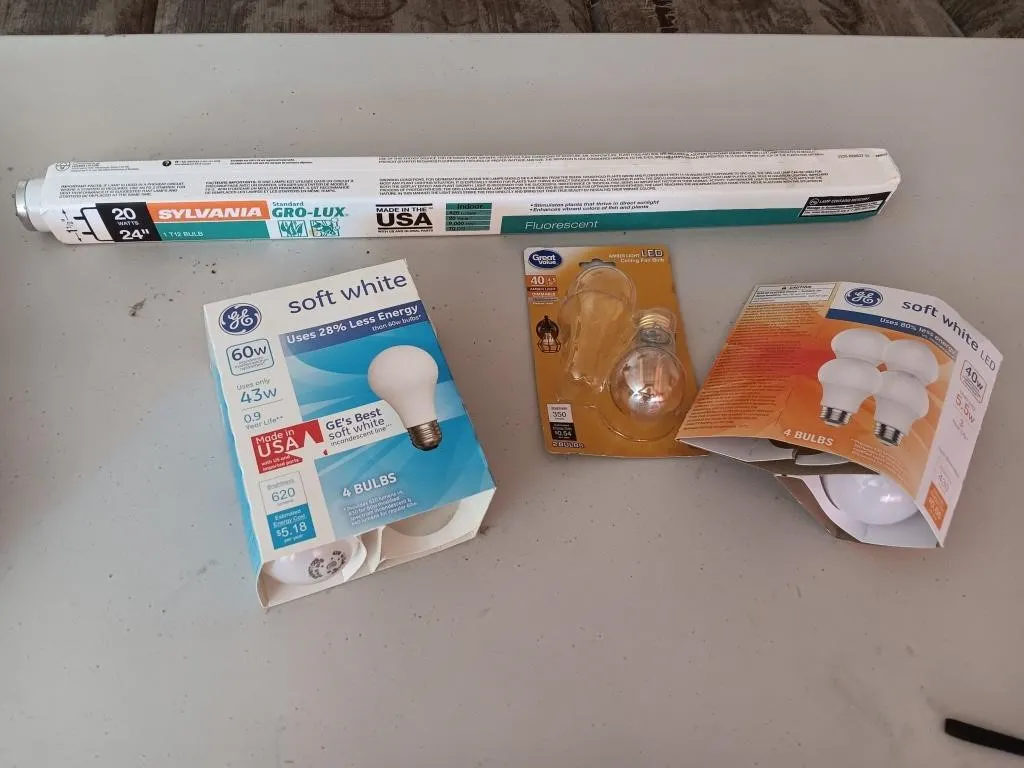 Light bulbs. Untested.