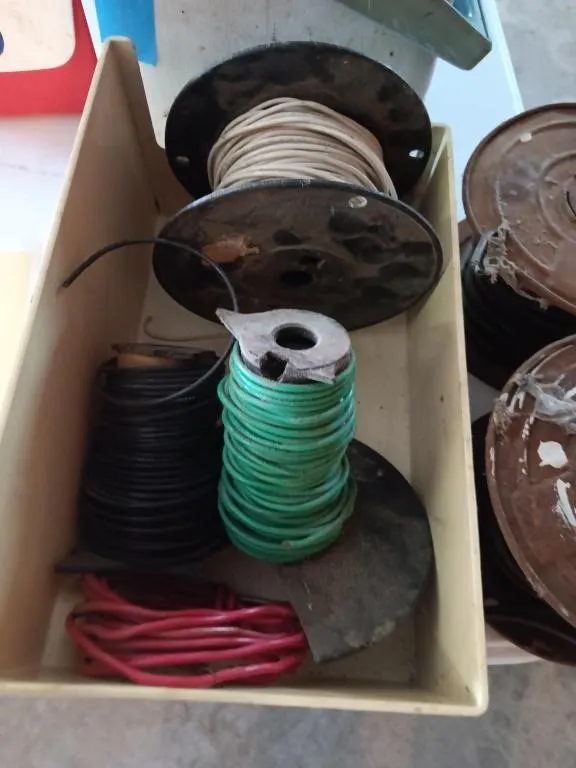 Assortment of wiring.
Different sizes, lengths