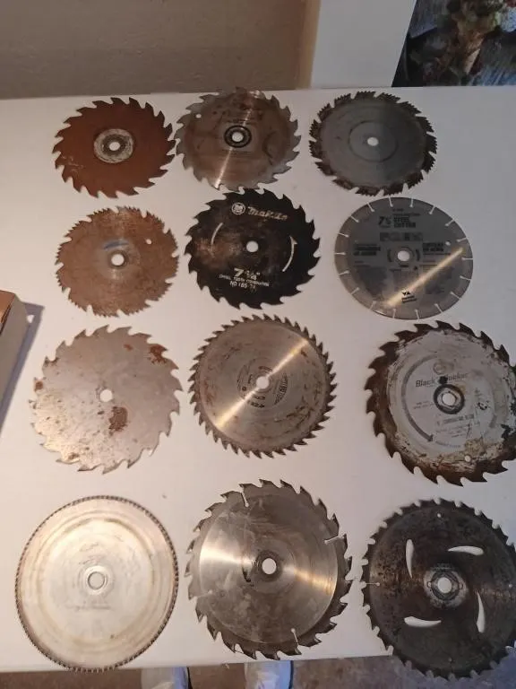 Saw blades.