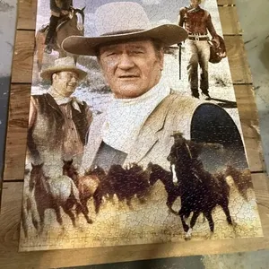 Mounted puzzles, John Wayne, Ford truck, Statue