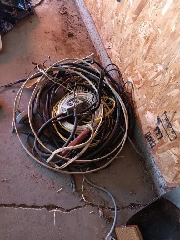 Electrical wiring and cords.