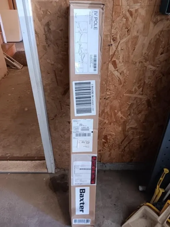 Medical I.V. pole.
(Box factory sealed)