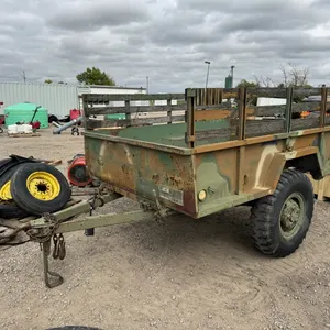 8' HD single axle military dump trailer