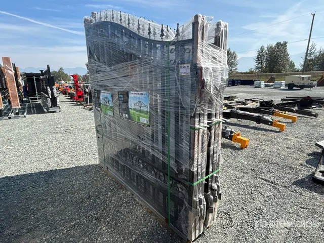 Quantity of (3) 14 ft Steel Bi-Parting Driveway Gate (Unused)