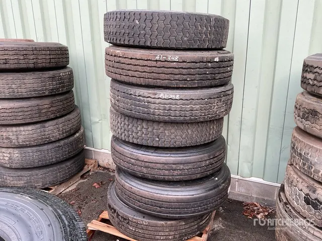 Quantity of (7) 11R24.5 Tires w/(4) Wheels
