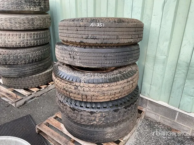 Quantity of (5) 11R20 Tires w/(3) Wheels